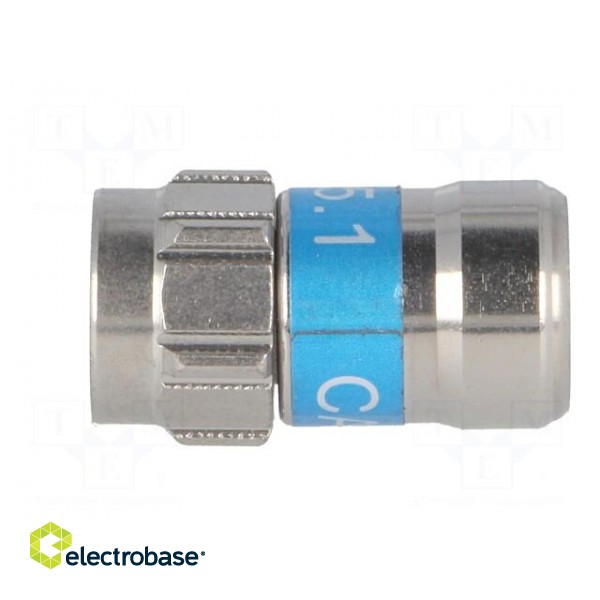 Plug | F | male | straight | RG6 | 7.1mm | push-in | for cable image 3