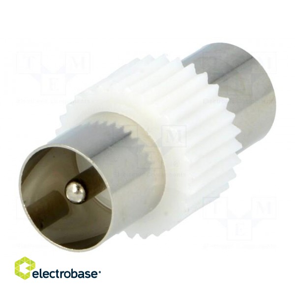Coupler | coaxial 9.5mm plug,both sides | straight image 1