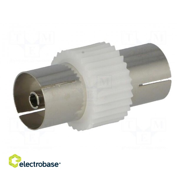 Coupler | coaxial 9.5mm socket,both sides | straight image 2