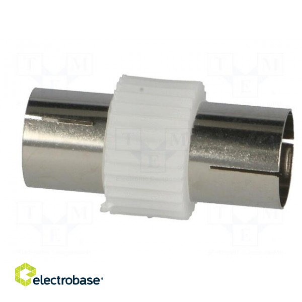 Coupler | coaxial 9.5mm socket,both sides | straight image 3