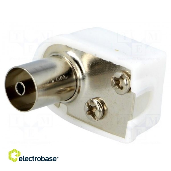 Plug | coaxial 9.5mm (IEC 169-2) | female | angled 90° | for cable image 1