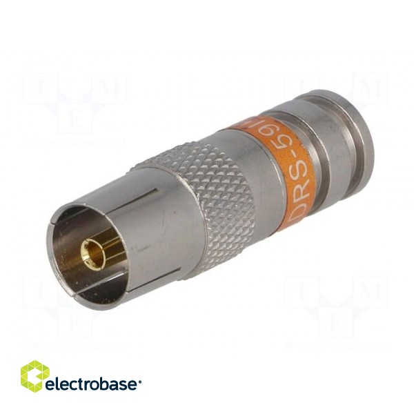 Plug | coaxial 9.5mm (IEC 169-2) | female | RG59 | compression paveikslėlis 2