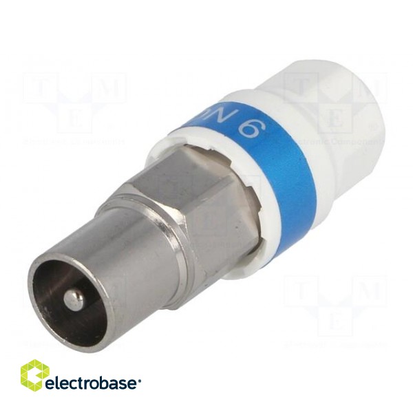 Plug | coaxial 9.5mm (IEC 169-2) | for cable фото 1