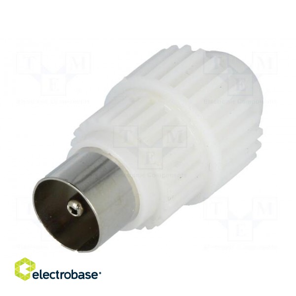 Plug | coaxial 9.5mm (IEC 169-2) | male | straight | for cable фото 1