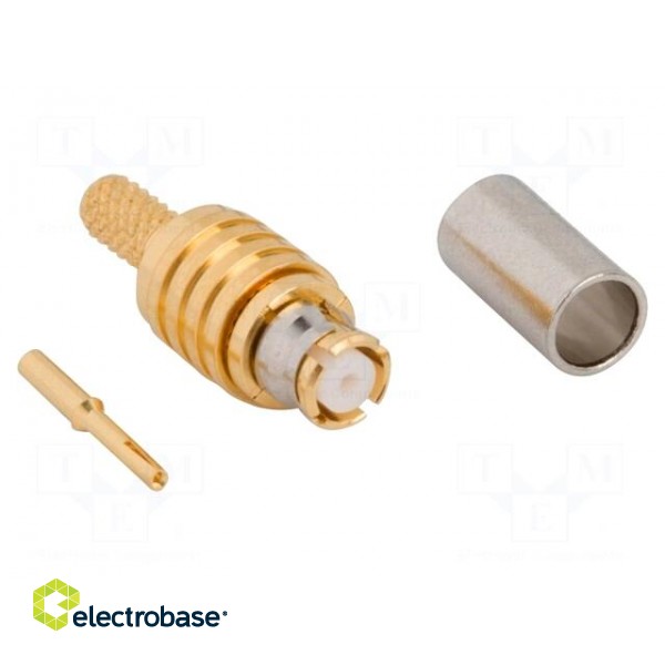 Plug | coaxial | female | straight | 50Ω | soldering,crimped | for cable фото 2