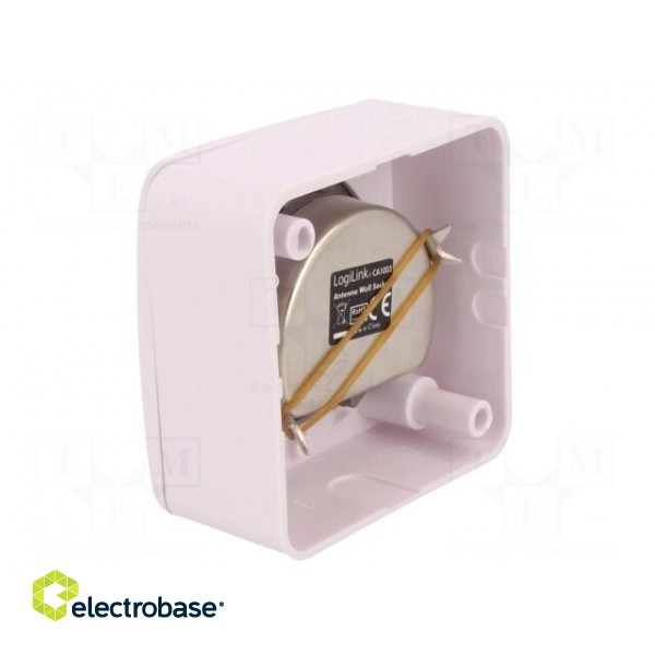 Plug/socket | coaxial 9.5mm (IEC 169-2) | surface-mounted | white image 4