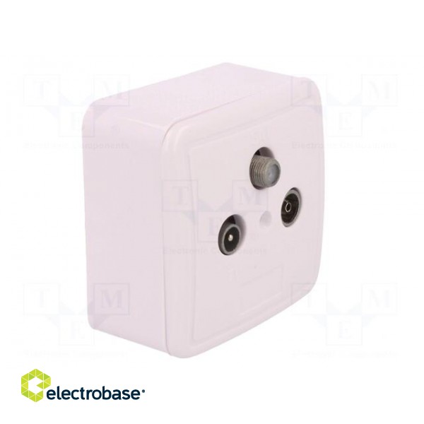 Plug/socket | coaxial 9.5mm (IEC 169-2) | surface-mounted | white image 8