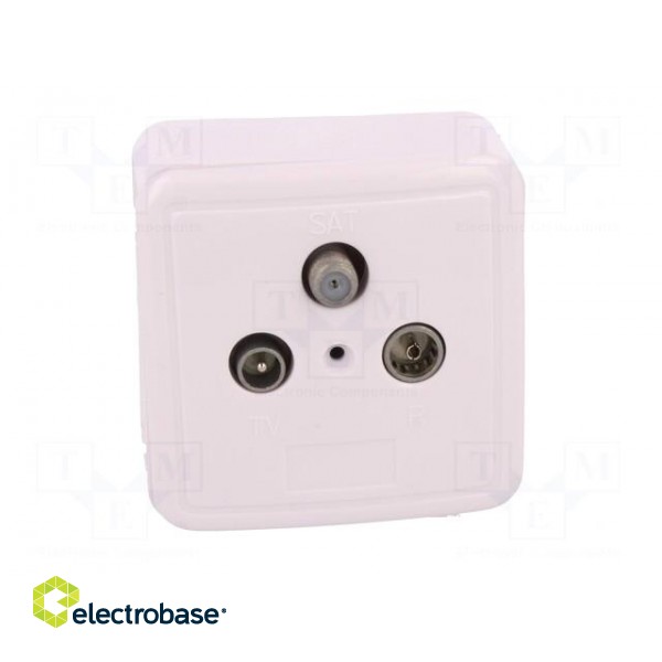 Plug/socket | coaxial 9.5mm (IEC 169-2) | surface-mounted | white image 9