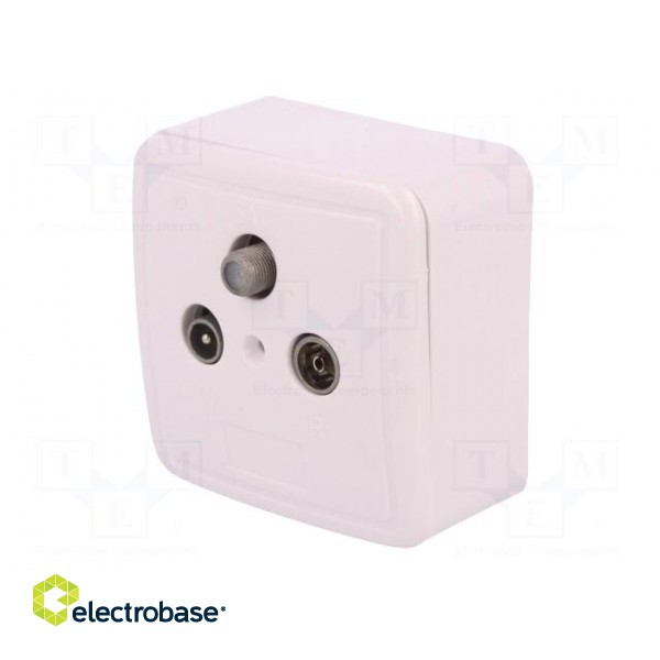 Plug/socket | coaxial 9.5mm (IEC 169-2) | surface-mounted | white image 2