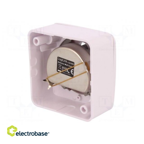 Plug/socket | coaxial 9.5mm (IEC 169-2) | surface-mounted | white фото 6