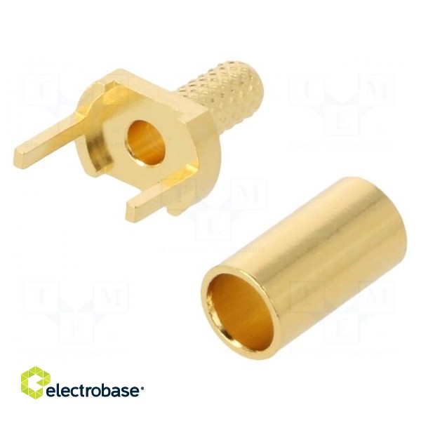 Socket | coaxial | straight | THT | on PCBs | -40÷80°C | Mat: brass image 2