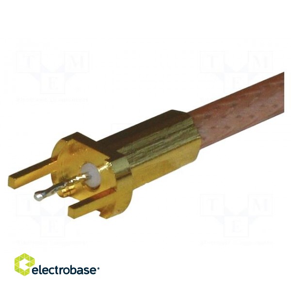 Socket | coaxial | straight | THT | on PCBs | -40÷80°C | Mat: brass фото 3