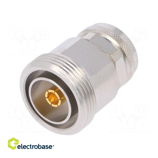 Adapter | 4,3-10 plug,7-16 socket | Insulation: PTFE | 6GHz | 50Ω image 1