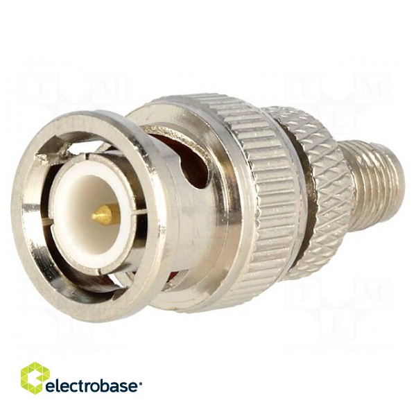 Adapter | SMA female,BNC male | Plating: gold-plated image 1