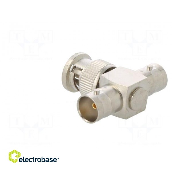 T adapter | BNC plug,BNC socket x2 | Insulation: teflon | 75Ω | 4GHz paveikslėlis 4