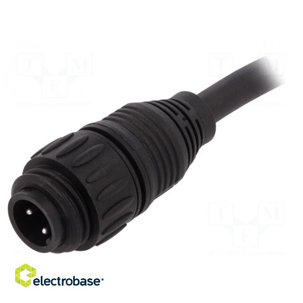 Connector: circular | plug | PIN: 4 | male | cables | IP65,IP67 | 18A | 1.5m