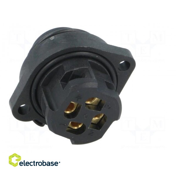 Connector: circular | socket | PIN: 4 | male | screw terminal | 400V | 16A фото 5