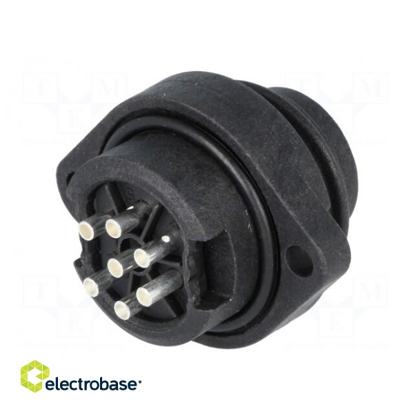 Connector: circular | socket | PIN: 7 | male | soldering | silver plated paveikslėlis 6