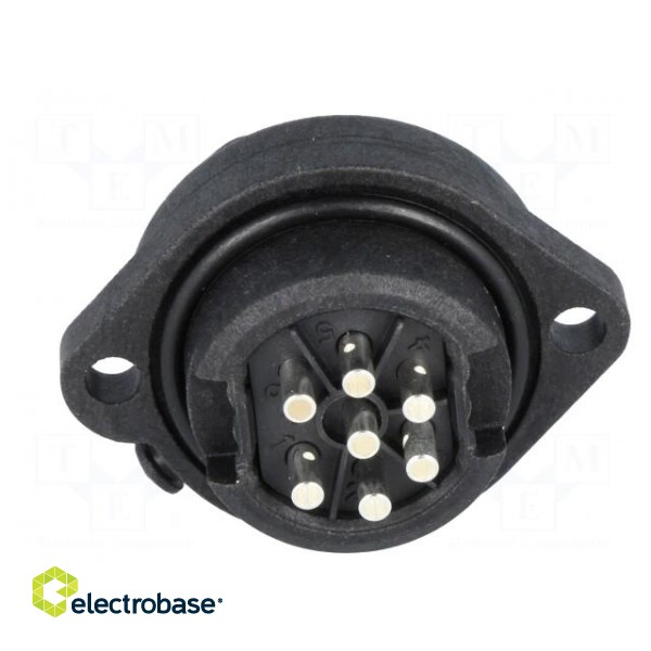 Connector: circular | socket | PIN: 7 | male | soldering | silver plated paveikslėlis 5