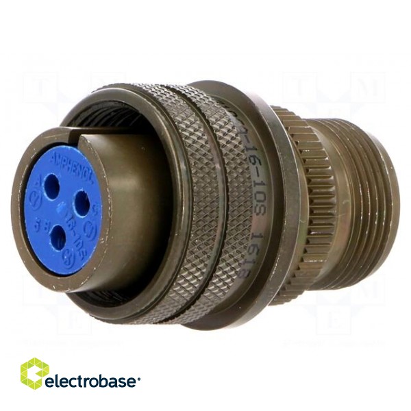 Connector: circular | size 16 | 97 | aluminium alloy | olive | plug image 1