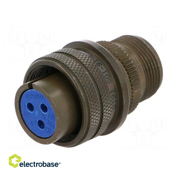 Connector: circular | size 16 | 97 | aluminium alloy | olive | plug image 2