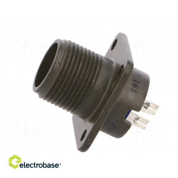 Connector: circular | socket | PIN: 3 | male | soldering | 97 | 13A | olive image 3