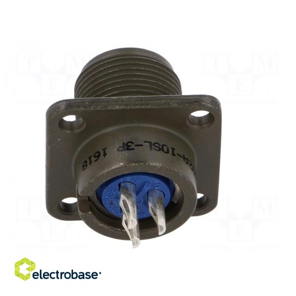 Connector: circular | socket | PIN: 3 | male | soldering | 97 | 13A | olive paveikslėlis 5