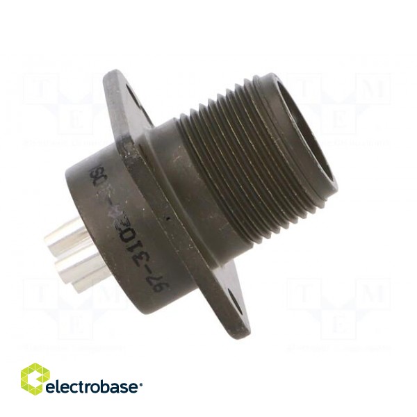Connector: circular | socket | PIN: 3 | male | soldering | 97 | 13A | olive image 7