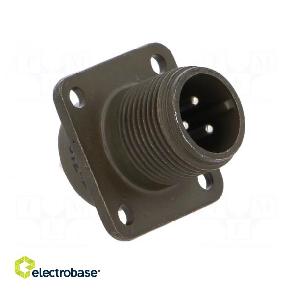 Connector: circular | socket | PIN: 3 | male | soldering | 97 | 13A | olive image 8