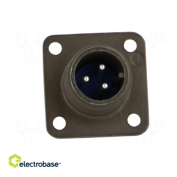 Connector: circular | socket | PIN: 3 | male | soldering | 97 | 13A | olive paveikslėlis 9