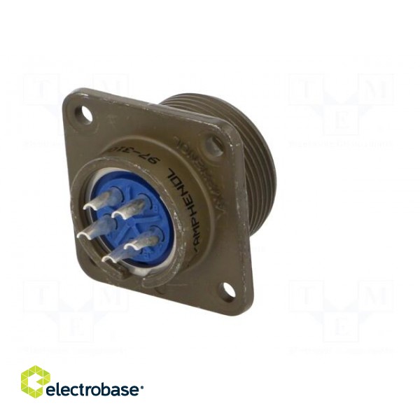 Connector: circular | Series: 97 | socket | male | PIN: 5 | silver plated image 6