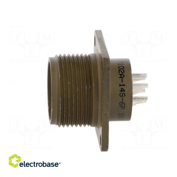 Connector: circular | size 14S | 97 | aluminium alloy | olive | socket image 3
