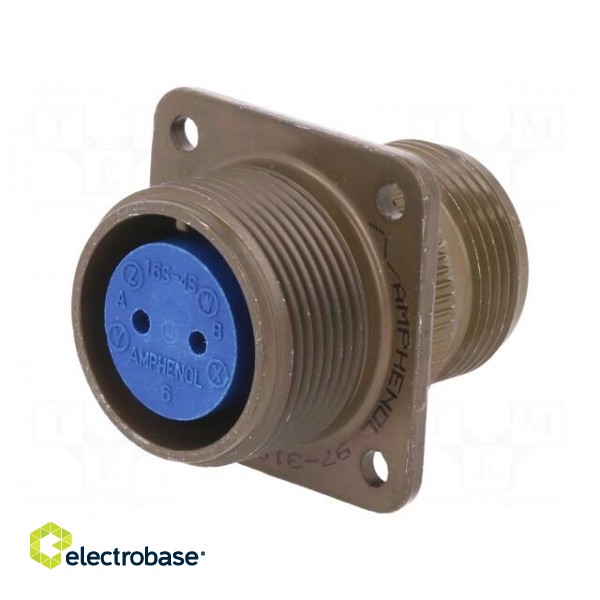 Connector: circular | Series: 97 | socket,plug | female | PIN: 2 | 13A image 1