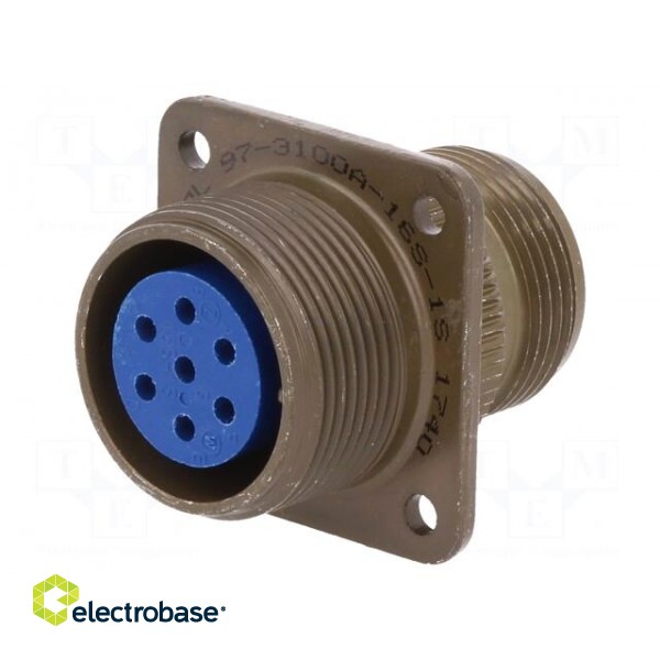 Connector: circular | Series: 97 | socket,plug | female | PIN: 7 | 13A paveikslėlis 1