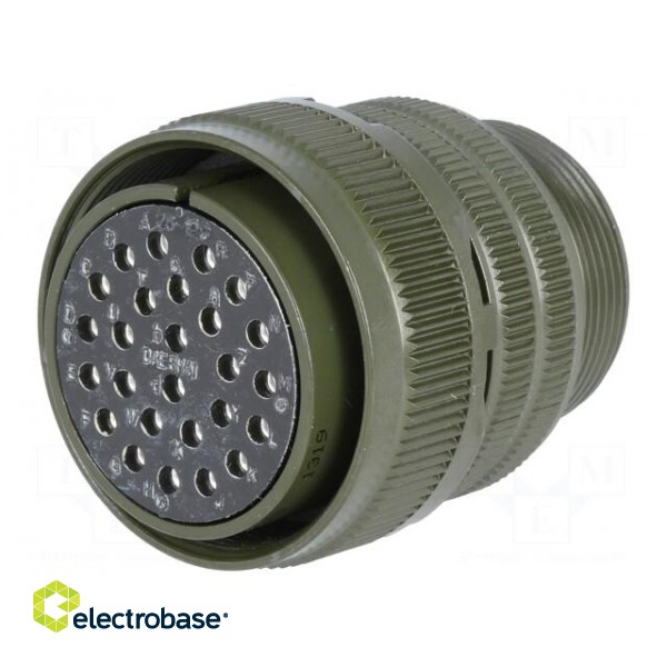 Connector: circular | plug | for cable | PIN: 26 | female | soldering paveikslėlis 1
