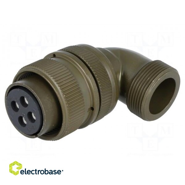 Connector: circular | plug | for cable | PIN: 4 | female | soldering image 1