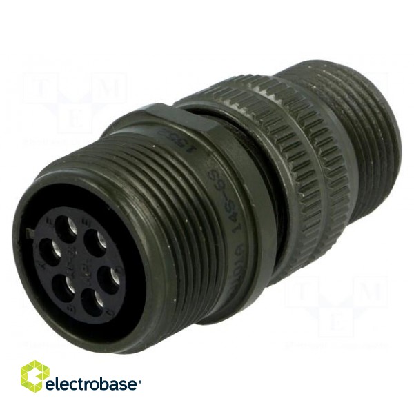 Connector: circular | Series: DS/MS | plug | female | PIN: 6 | for cable image 1