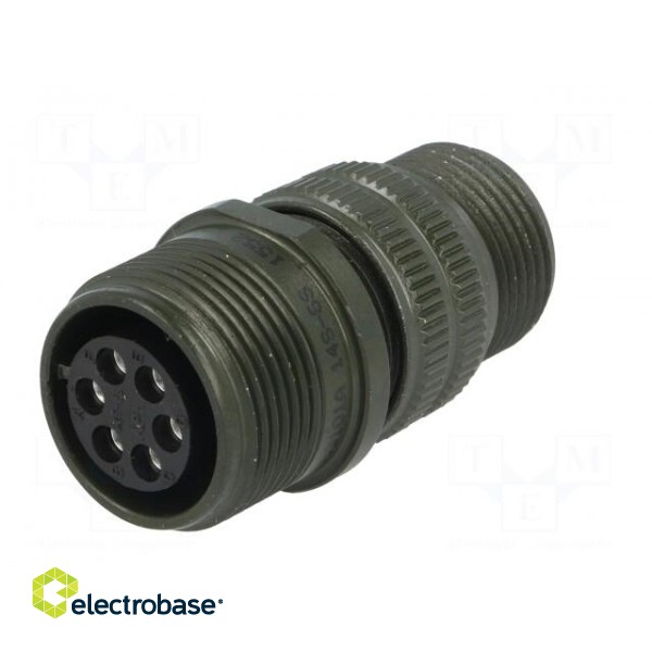 Connector: circular | Series: DS/MS | plug | female | PIN: 6 | for cable фото 2