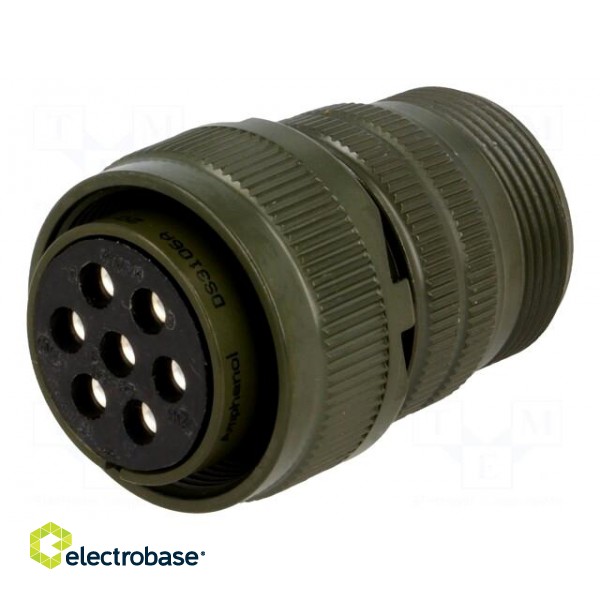 Connector: circular | Series: DS/MS | plug | female | PIN: 7 | for cable paveikslėlis 1