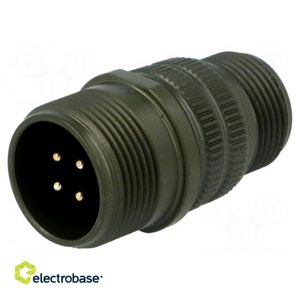 Connector: circular | Series: DS/MS | plug | male | PIN: 4 | for cable image 1