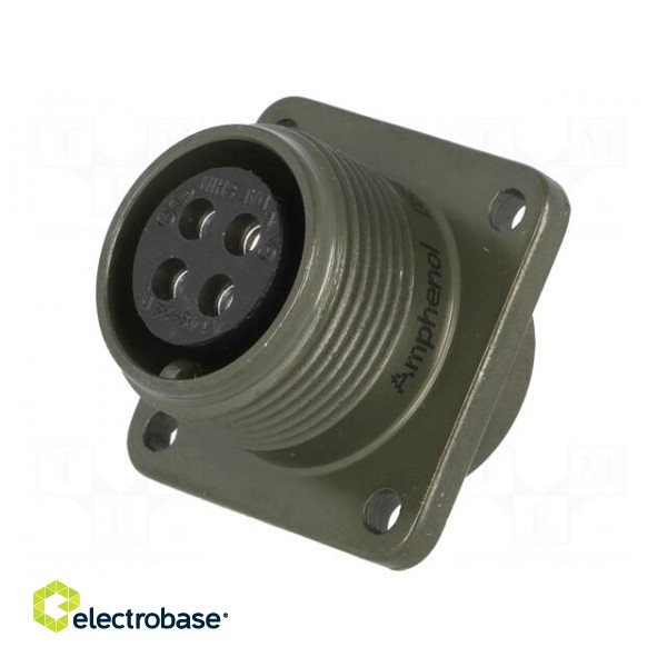 Connector: circular | socket | PIN: 4 | female | soldering | MS/DS | 13A image 1