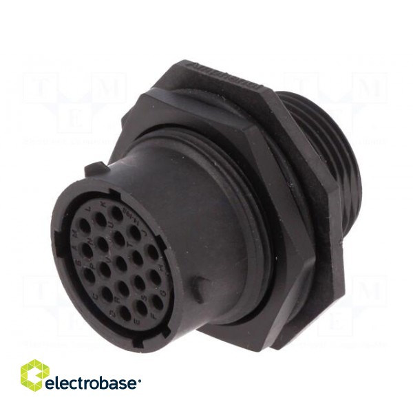 Connector: circular | socket | for panel mounting,front side nut image 1