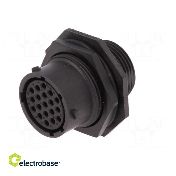 Connector: circular | socket | for panel mounting,front side nut image 2