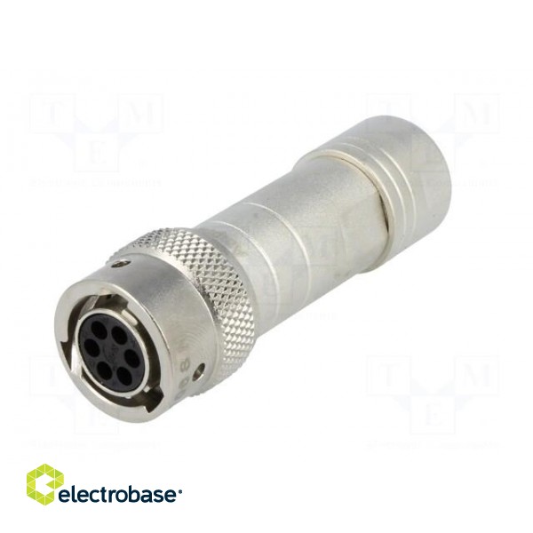 Connector: circular | plug | for cable | PIN: 6 | female | crimped | RT360 image 2