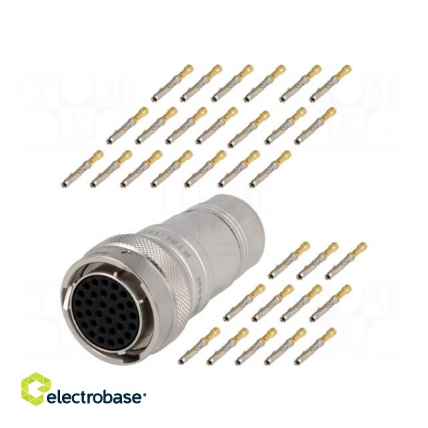 Connector: circular | plug | for cable | PIN: 32 | female | crimped | IP67 paveikslėlis 1