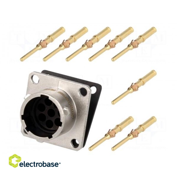 Connector: circular | Series: RT360 | socket | male | crimped | PIN: 8 image 1