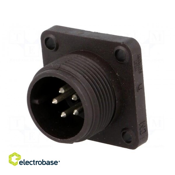 Connector: circular | socket | Series: CM | IP67 | PIN: 5 | male | 10A | 50V image 1