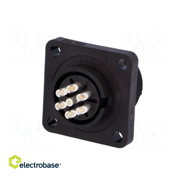 Connector: circular | socket | CM | IP67 | PIN: 7(6+1) | male | 10A | 50V image 6