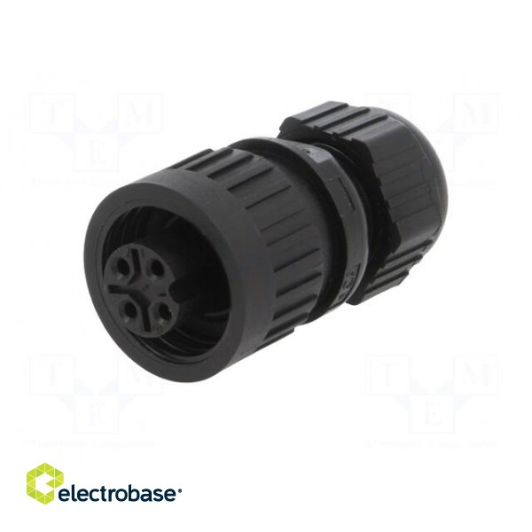 Connector: circular | female | IP67 | CA | for cable | straight paveikslėlis 2