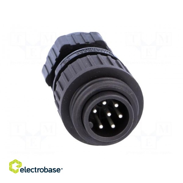 Connector: circular | plug | male | IP67 | CA | PIN: 7(6+1) | 6+PE | 250V image 9